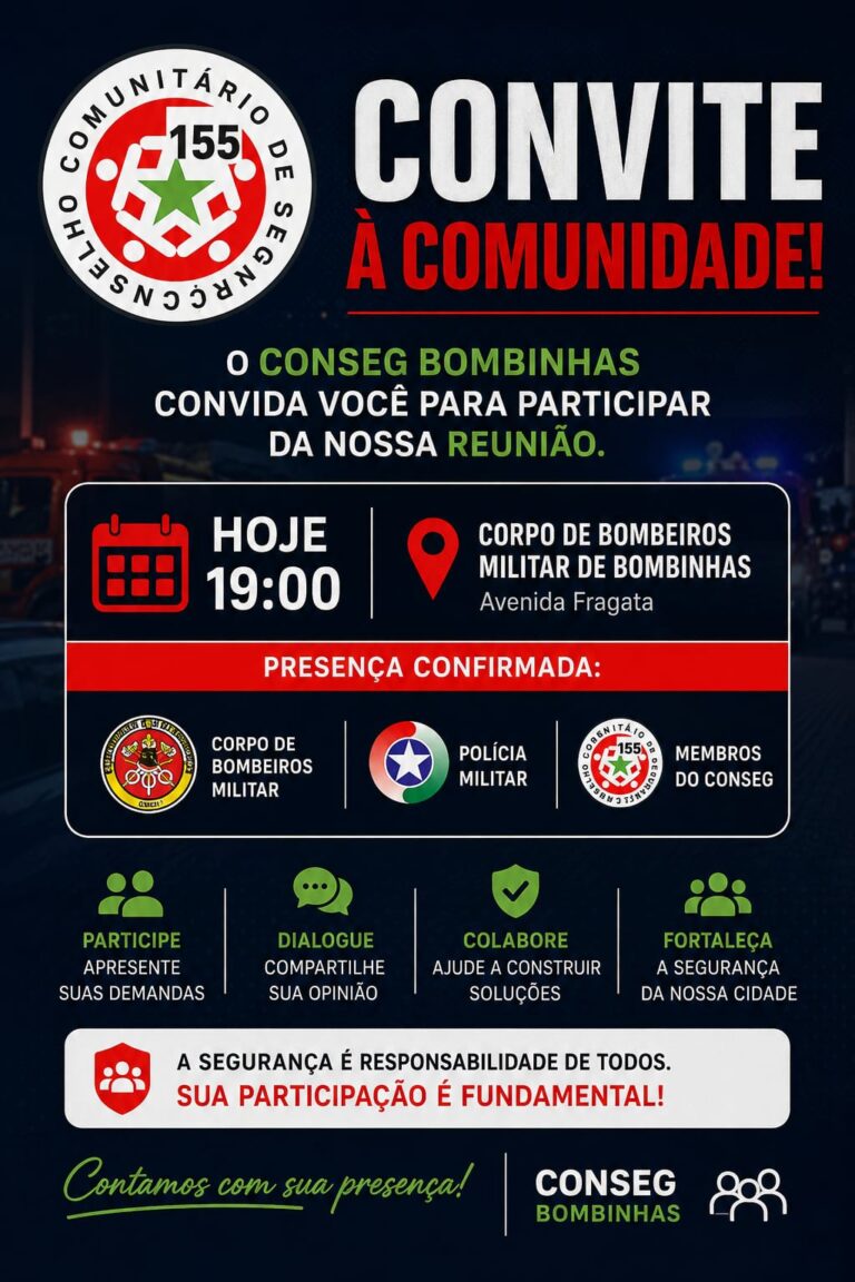 Conseg Bombinhas: Convite à Comunidade
