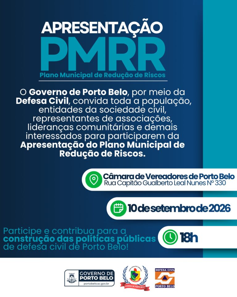 Porto Belo apresenta plano para reduzir riscos e ampliar prevenção de desastres porto-belo-apresenta-plano-para-reduzir-riscos-e-ampliar-prevencao-de-desastres