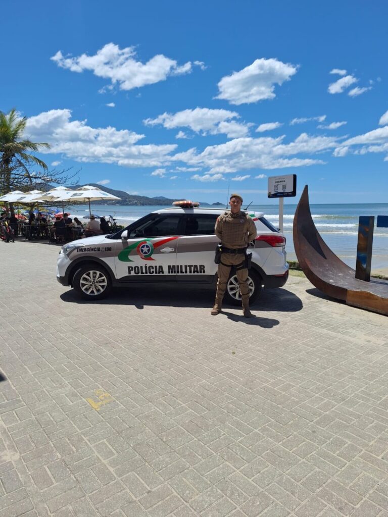 Policiais militares temporários reforçam o policiamento ostensivo e as ações preventivas em Itapema